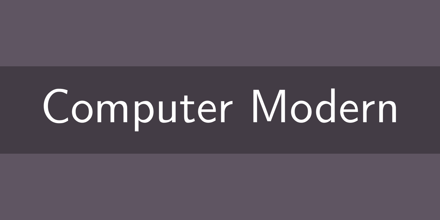 Przykład czcionki Computer Modern